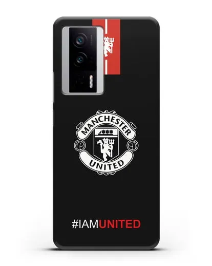 Чехол ФК Манчестер Юнайтед с надписью #IAMUNITED силиконовый для Xiaomi Poco F5 Pro