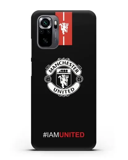 Чехол ФК Манчестер Юнайтед с надписью #IAMUNITED силиконовый для Xiaomi Poco M5s