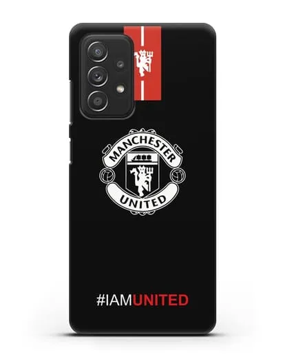 Чехол ФК Манчестер Юнайтед с надписью #IAMUNITED силиконовый для Samsung Galaxy A53