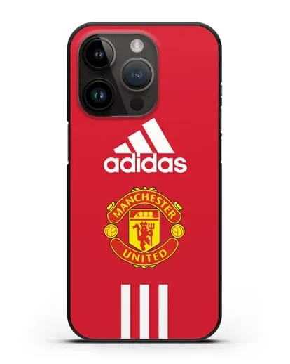 Чехол Manchester United Adidas силиконовый для iPhone 14 Pro