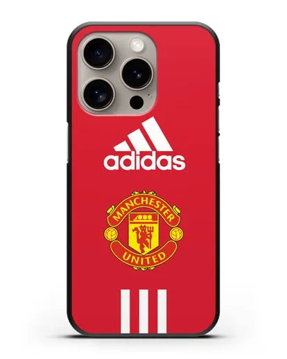 Чехол Manchester United Adidas силиконовый для iPhone 15 Pro