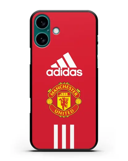Чехол Manchester United Adidas силиконовый для iPhone 16 Plus