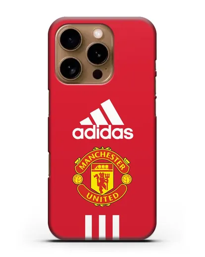 Чехол Manchester United Adidas силиконовый для iPhone 16 Pro