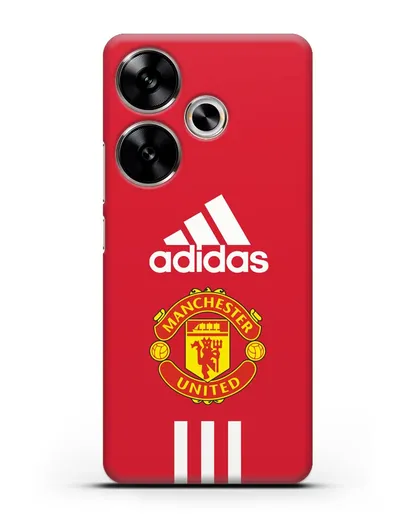 Чехол Manchester United Adidas силиконовый для Xiaomi Poco F6