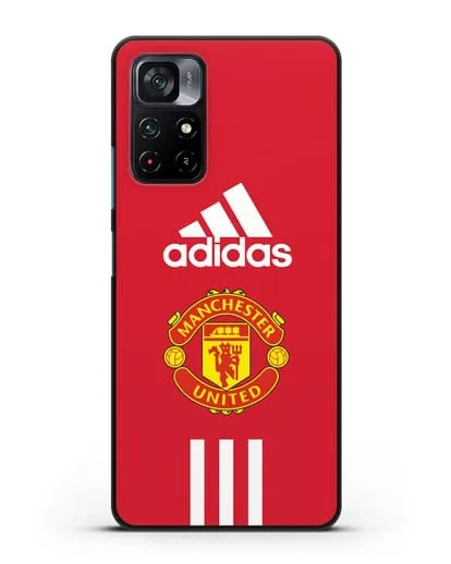 Чехол Manchester United Adidas силиконовый для Xiaomi Poco M4 Pro 5G