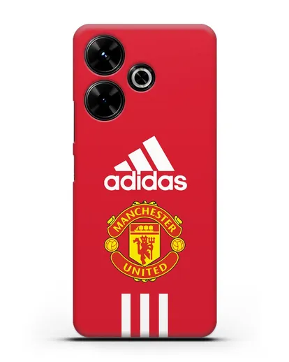 Чехол Manchester United Adidas силиконовый для Xiaomi Poco M6