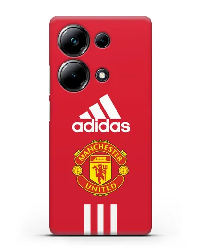 Чехол Manchester United Adidas силиконовый для Xiaomi Poco M6 Pro