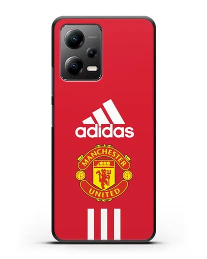 Чехол Manchester United Adidas силиконовый для Xiaomi Poco X5