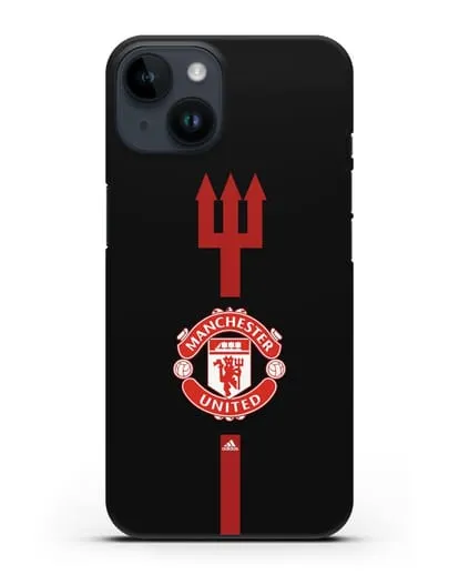 Чехол Манчестер Юнайтед с трезубцем силиконовый для iPhone 14