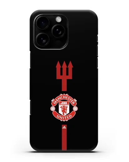 Чехол Манчестер Юнайтед с трезубцем силиконовый для iPhone 16 Pro Max