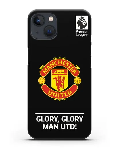 Чехол Манчестер Юнайтед с надписью GLORY, GLORY MAN UTD силиконовый для iPhone 13
