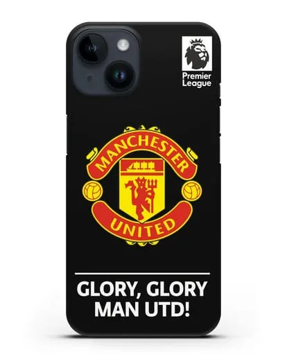 Чехол Манчестер Юнайтед с надписью GLORY, GLORY MAN UTD силиконовый для iPhone 14