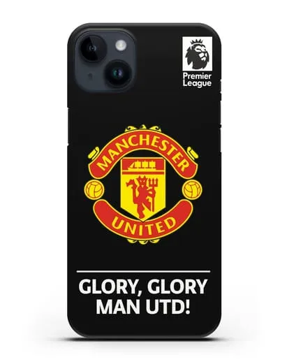 Чехол Манчестер Юнайтед с надписью GLORY, GLORY MAN UTD силиконовый для iPhone 14 Plus