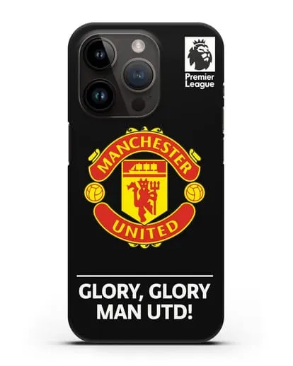 Чехол Манчестер Юнайтед с надписью GLORY, GLORY MAN UTD силиконовый для iPhone 14 Pro