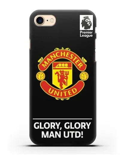 Чехол Манчестер Юнайтед с надписью GLORY, GLORY MAN UTD силиконовый для iPhone 7