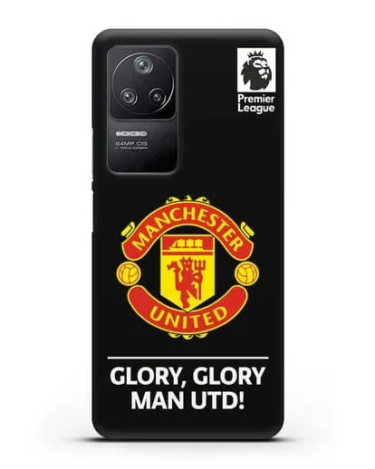 Чехол Манчестер Юнайтед с надписью GLORY, GLORY MAN UTD силиконовый для Xiaomi Poco F4