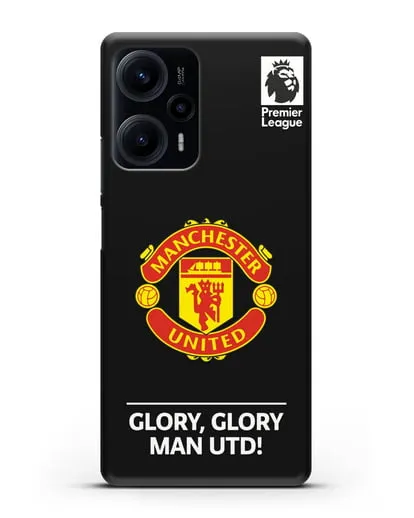Чехол Манчестер Юнайтед с надписью GLORY, GLORY MAN UTD силиконовый для Xiaomi Poco F5