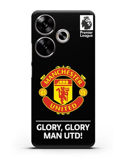 Чехол Манчестер Юнайтед с надписью GLORY, GLORY MAN UTD силиконовый для Xiaomi Poco F6