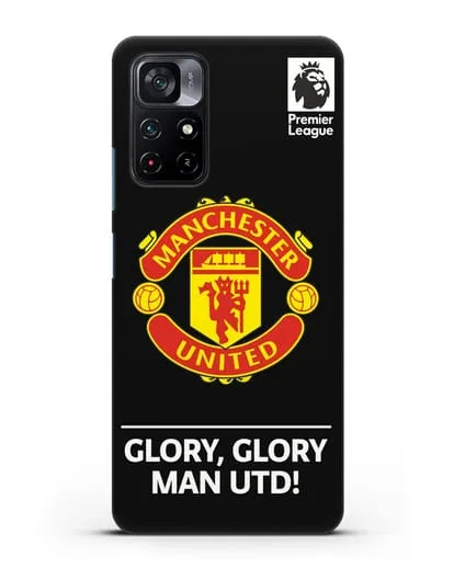 Чехол Манчестер Юнайтед с надписью GLORY, GLORY MAN UTD силиконовый для Xiaomi Poco M4 Pro 5G