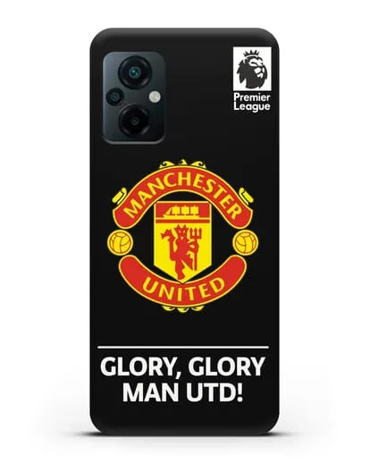 Чехол Манчестер Юнайтед с надписью GLORY, GLORY MAN UTD силиконовый для Xiaomi Poco M5
