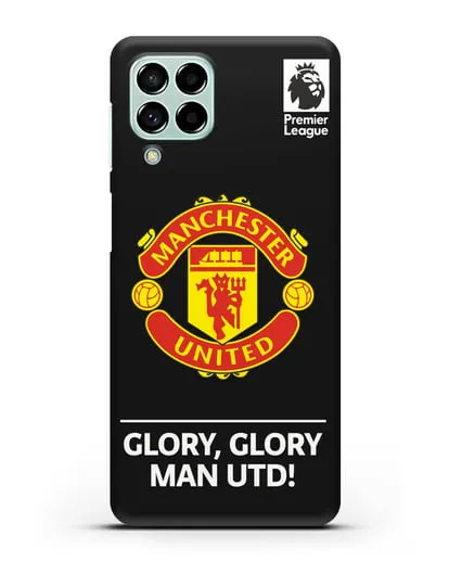 Чехол Манчестер Юнайтед с надписью GLORY, GLORY MAN UTD силиконовый для Samsung Galaxy M53 [SM-M536]