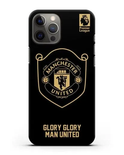 Чехол с золотым логотипом Manchester United с надписью GLORY, GLORY MAN UNITED силиконовый для iPhone 12 Pro Max
