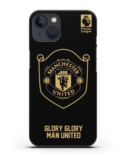 Чехол с золотым логотипом Manchester United с надписью GLORY, GLORY MAN UNITED силиконовый для iPhone 13 Mini