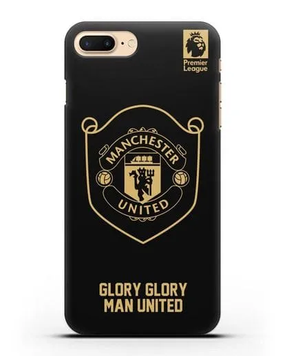 Чехол с золотым логотипом Manchester United с надписью GLORY, GLORY MAN UNITED силиконовый для iPhone 8 Plus