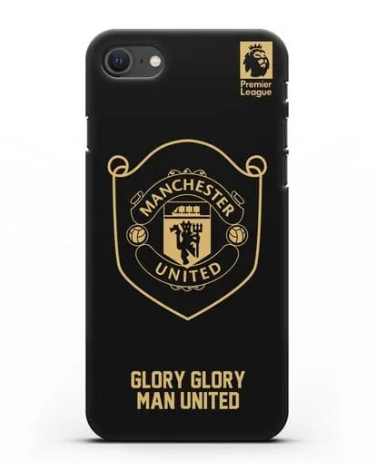 Чехол с золотым логотипом Manchester United с надписью GLORY, GLORY MAN UNITED силиконовый для iPhone SE 2020