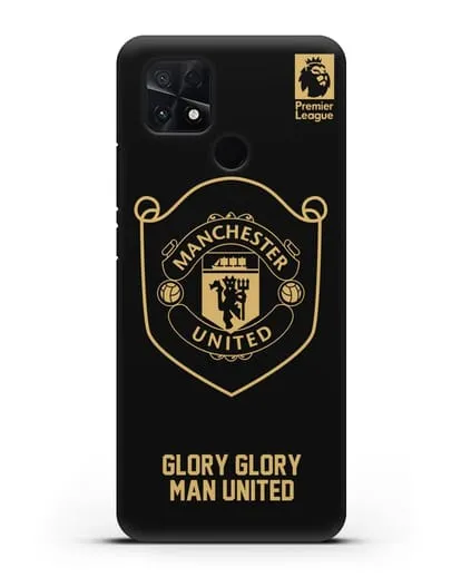 Чехол с золотым логотипом Manchester United с надписью GLORY, GLORY MAN UNITED силиконовый для Xiaomi Poco C40