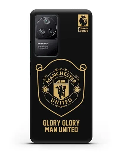 Чехол с золотым логотипом Manchester United с надписью GLORY, GLORY MAN UNITED силиконовый для Xiaomi Poco F4