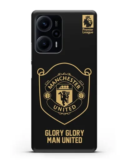 Чехол с золотым логотипом Manchester United с надписью GLORY, GLORY MAN UNITED силиконовый для Xiaomi Poco F5