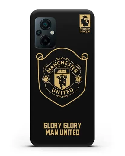 Чехол с золотым логотипом Manchester United с надписью GLORY, GLORY MAN UNITED силиконовый для Xiaomi Poco M5