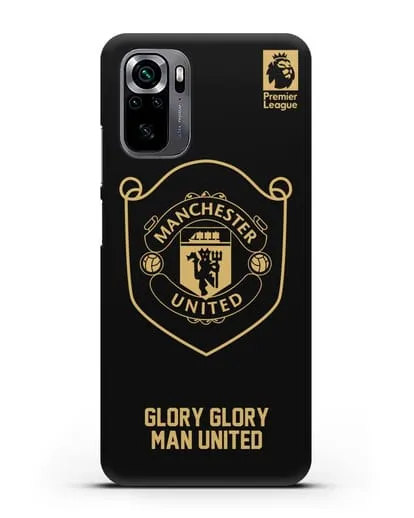 Чехол с золотым логотипом Manchester United с надписью GLORY, GLORY MAN UNITED силиконовый для Xiaomi Poco M5s