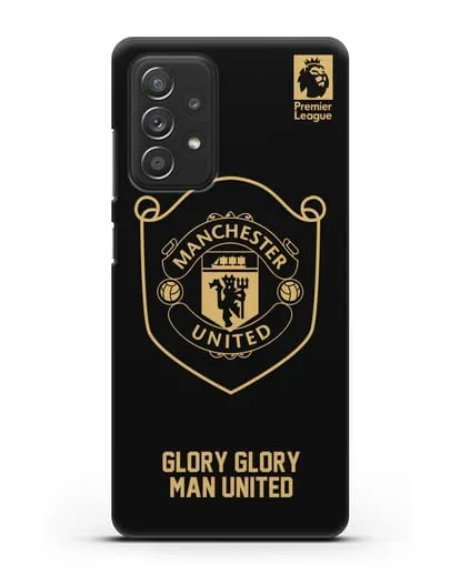 Чехол с золотым логотипом Manchester United с надписью GLORY, GLORY MAN UNITED силиконовый для Samsung Galaxy A53
