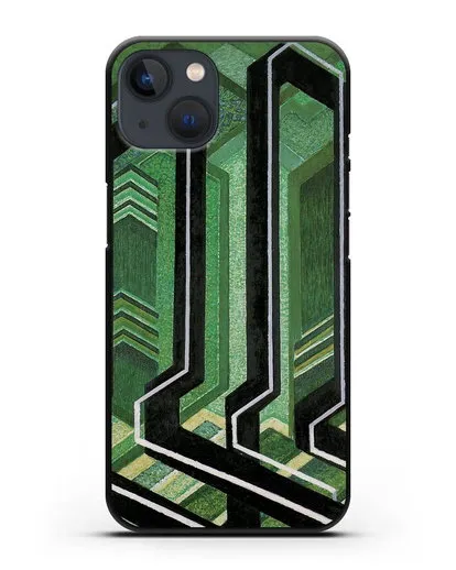 Чехол Диагональные плоскости (Купка Франтишек) силиконовый для iPhone 13