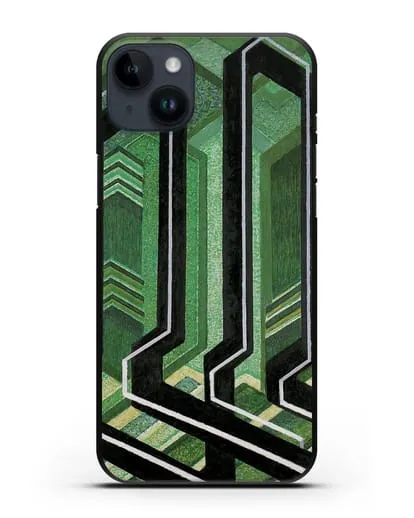 Чехол Диагональные плоскости (Купка Франтишек) силиконовый для iPhone 14 Plus