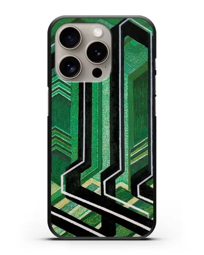 Чехол Диагональные плоскости (Купка Франтишек) силиконовый для iPhone 15 Pro