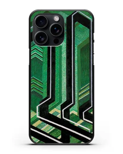 Чехол Диагональные плоскости (Купка Франтишек) силиконовый для iPhone 15 Pro Max