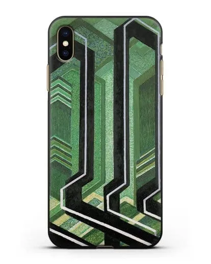 Чехол Диагональные плоскости (Купка Франтишек) силиконовый для iPhone XS Max