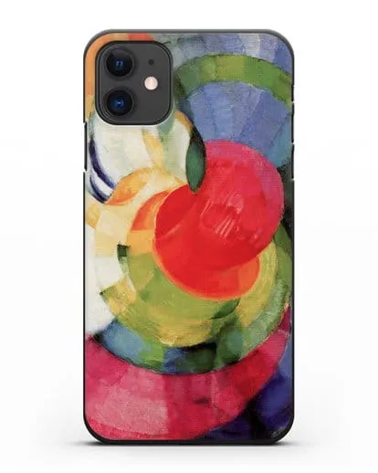 Чехол Диски Ньютона, этюд фуги в двух цветах (Купка Франтишек) силиконовый для iPhone 11