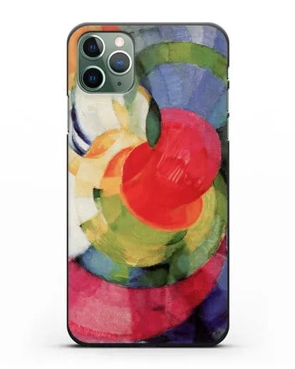 Чехол Диски Ньютона, этюд фуги в двух цветах (Купка Франтишек) силиконовый для iPhone 11 Pro