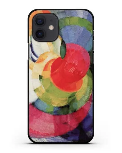 Чехол Диски Ньютона, этюд фуги в двух цветах (Купка Франтишек) силиконовый для iPhone 12