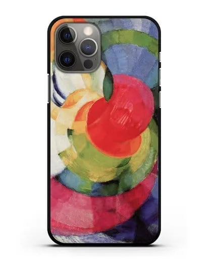 Чехол Диски Ньютона, этюд фуги в двух цветах (Купка Франтишек) силиконовый для iPhone 12 Pro