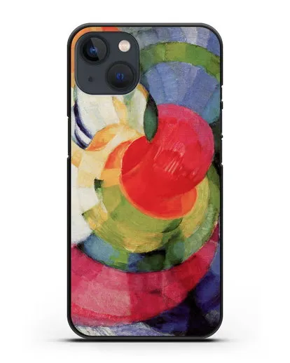 Чехол Диски Ньютона, этюд фуги в двух цветах (Купка Франтишек) силиконовый для iPhone 13 Mini