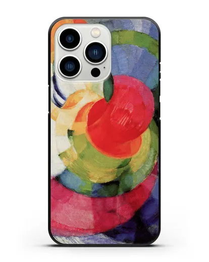 Чехол Диски Ньютона, этюд фуги в двух цветах (Купка Франтишек) силиконовый для iPhone 13 Pro