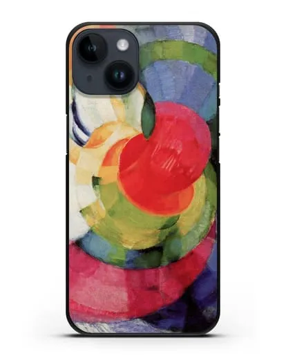 Чехол Диски Ньютона, этюд фуги в двух цветах (Купка Франтишек) силиконовый для iPhone 14