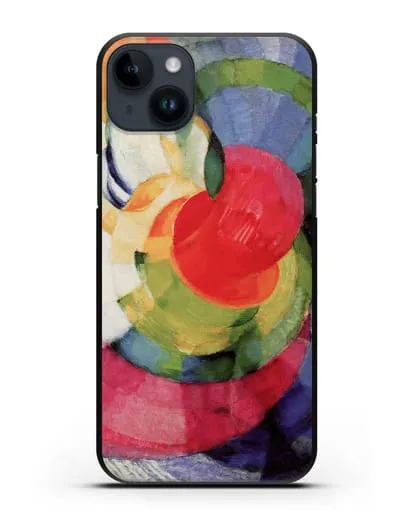 Чехол Диски Ньютона, этюд фуги в двух цветах (Купка Франтишек) силиконовый для iPhone 14 Plus