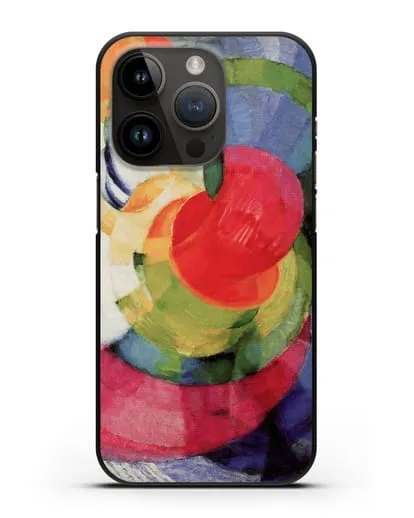 Чехол Диски Ньютона, этюд фуги в двух цветах (Купка Франтишек) силиконовый для iPhone 14 Pro