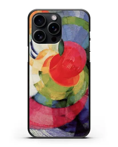 Чехол Диски Ньютона, этюд фуги в двух цветах (Купка Франтишек) силиконовый для iPhone 15 Pro Max